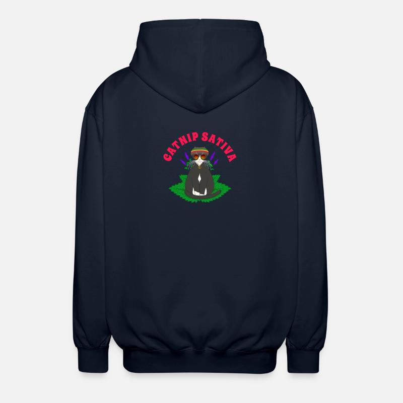 Herbe à chat Sativa - Veste à capuche unisexe - marine