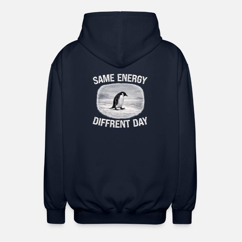Same Energy Diffrent Day - Unisex Hooded Jacket - navy