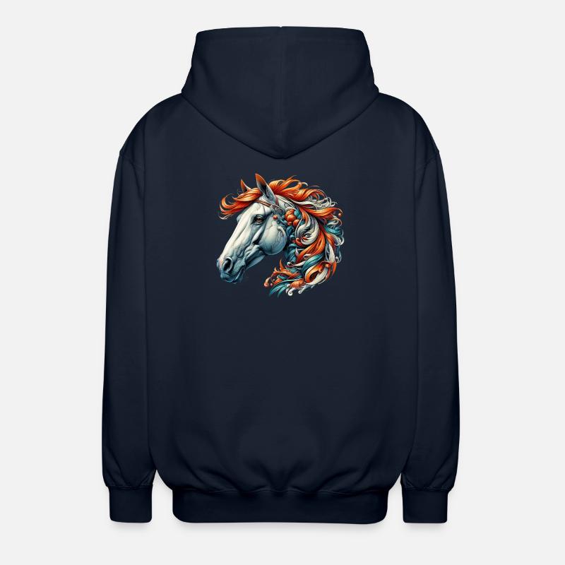 Cheval - Veste à capuche unisexe - marine