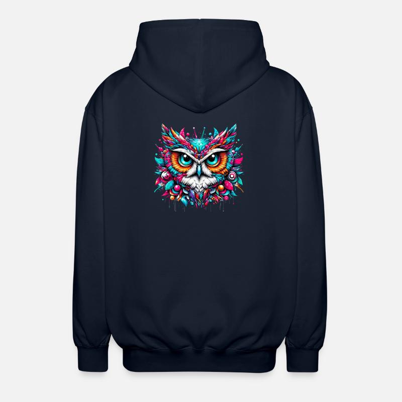 Eule - Unisex Kapuzenjacke - Navy