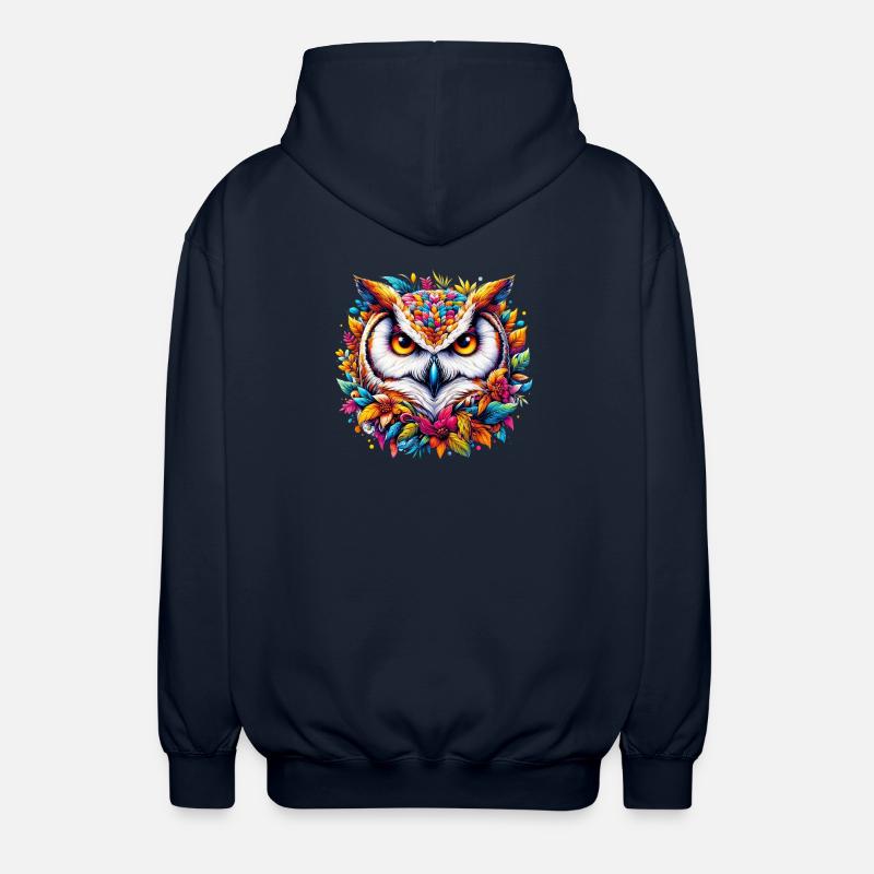 Eule - Unisex Kapuzenjacke - Navy