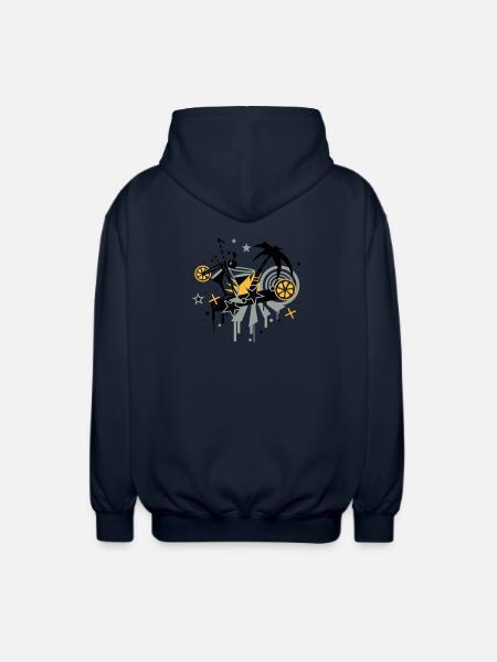 cocktail_bar - Unisex Hooded Jacket - navy