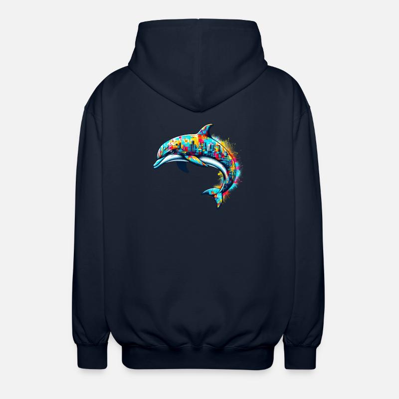 Delfin - Unisex Kapuzenjacke - Navy
