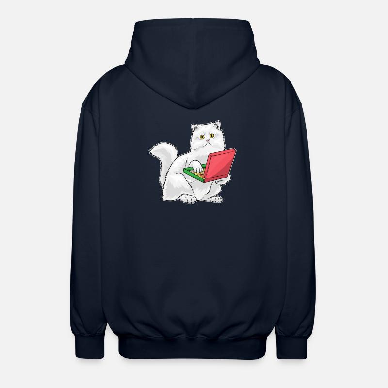 Pizza Chat Persan - Veste à capuche unisexe - marine
