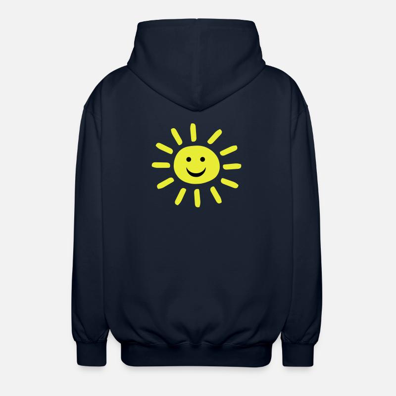 Smiley Summer Sun - Unisex Kapuzenjacke - Navy