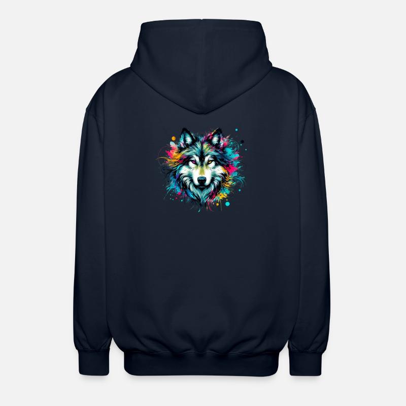 Wolf - Unisex Kapuzenjacke - Navy