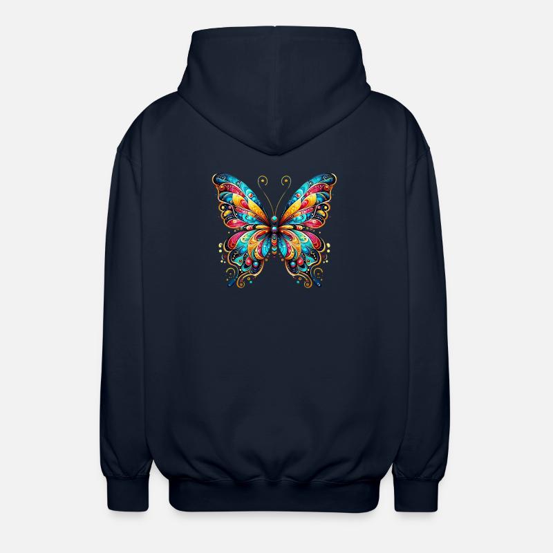 Papillon - Veste à capuche unisexe - marine