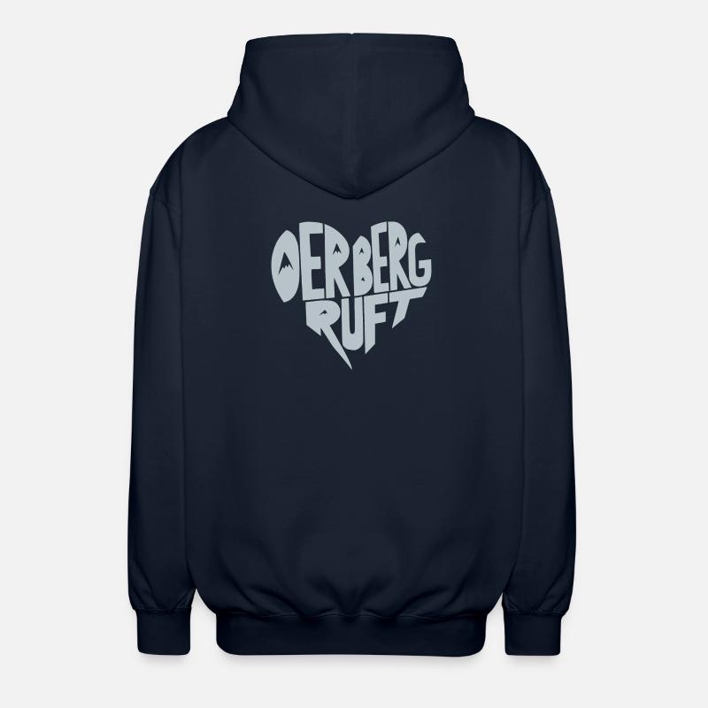 Der Berg ruft Herz - Unisex Kapuzenjacke - Navy