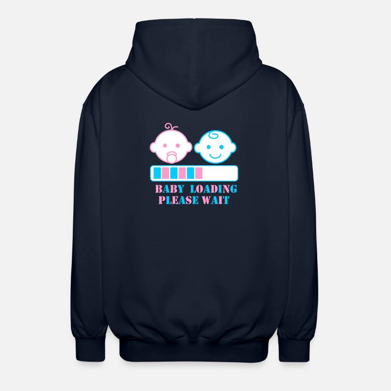 BABY LOADING BITTE WARTEN - Unisex Kapuzenjacke - Navy
