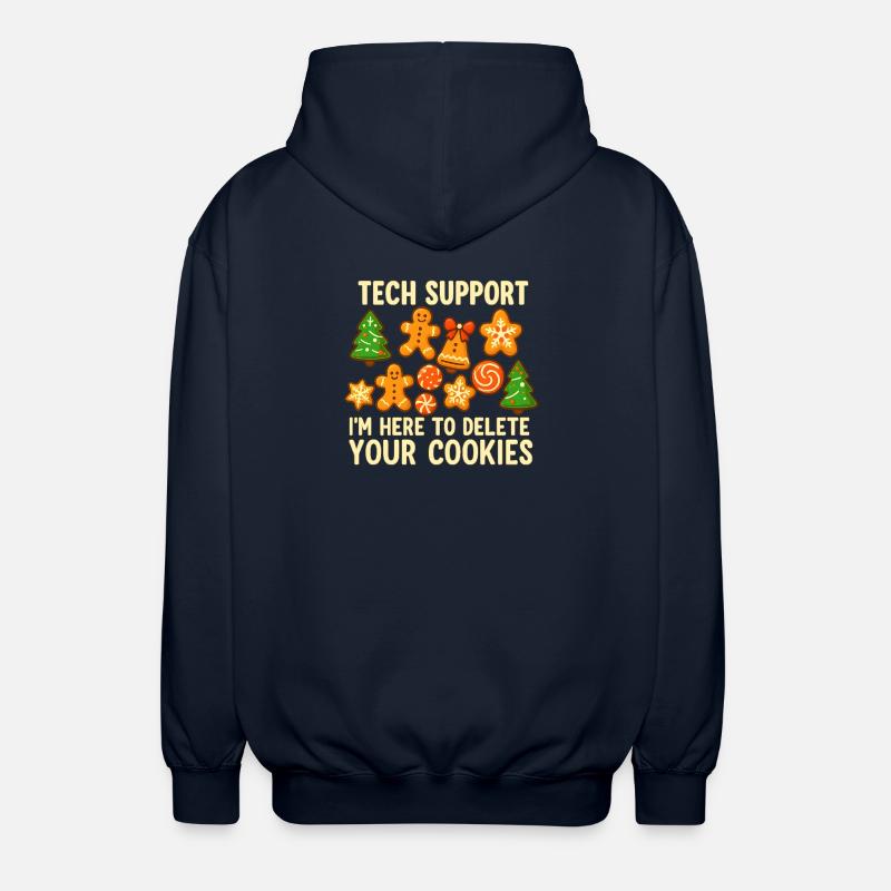 Support technique Cookie Noël Mème - Veste à capuche unisexe - marine