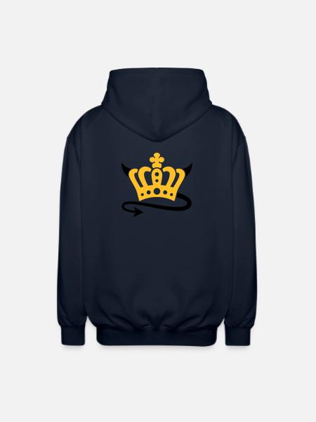 Teufel Krone - Unisex Kapuzenjacke - Navy