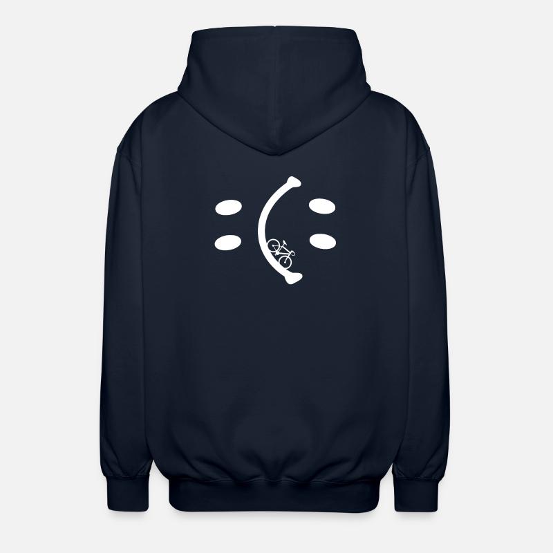 Vélo - Sois heureux de décider - Veste à capuche unisexe - marine