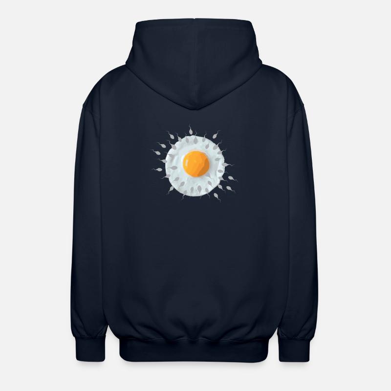 Breakfast egg - Unisex Hooded Jacket - navy