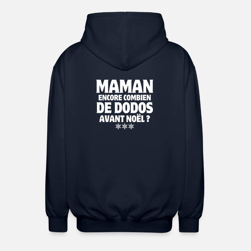 noël, joyeux Noël, joyeuses fêtes - Veste à capuche unisexe - marine