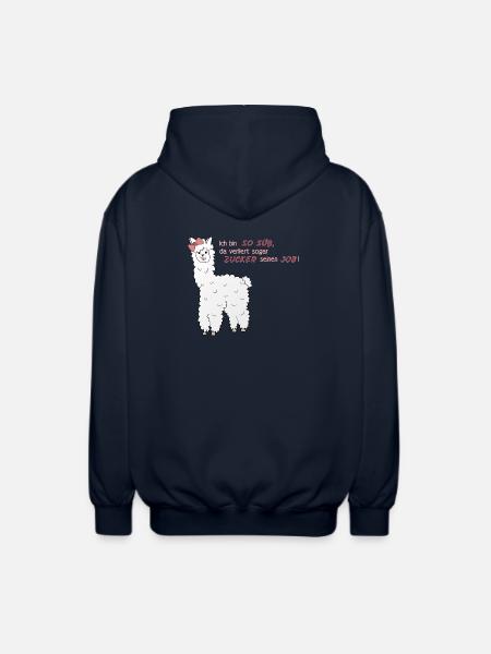 Süßes Alpaka - Unisex Kapuzenjacke - Navy