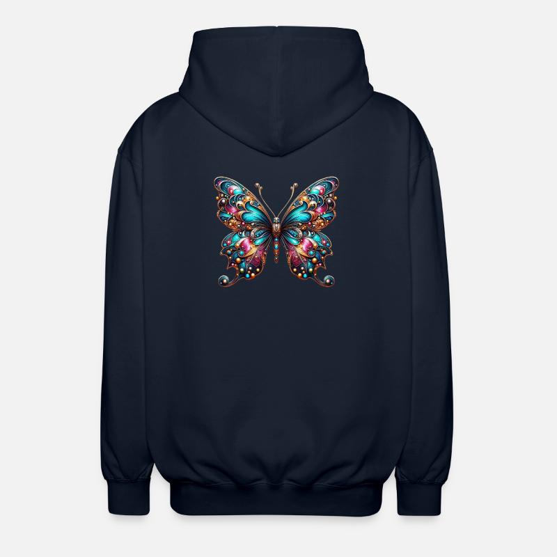 Papillon - Veste à capuche unisexe - marine