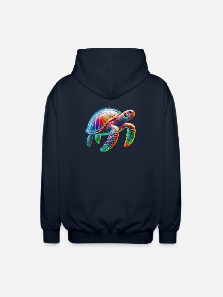 Turtle - Unisex Hooded Jacket - navy