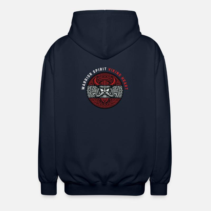 Kriegergeist, Wikingerherz - Unisex Kapuzenjacke - Navy