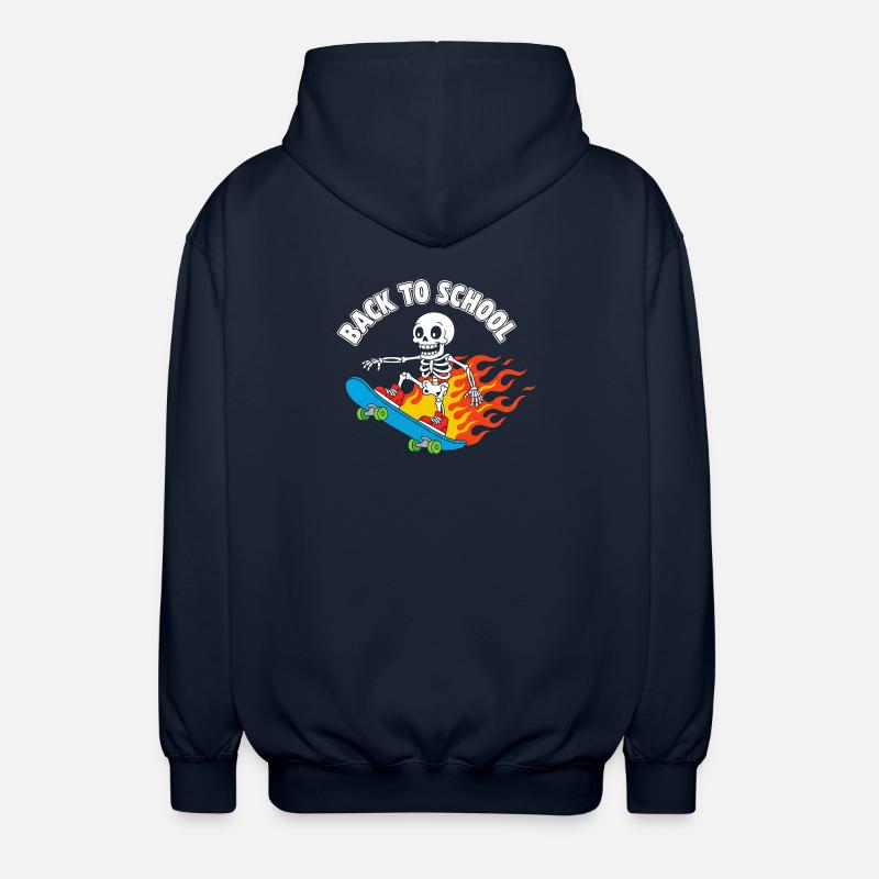 Back to School Skeleton Skate - Unisex Kapuzenjacke - Navy