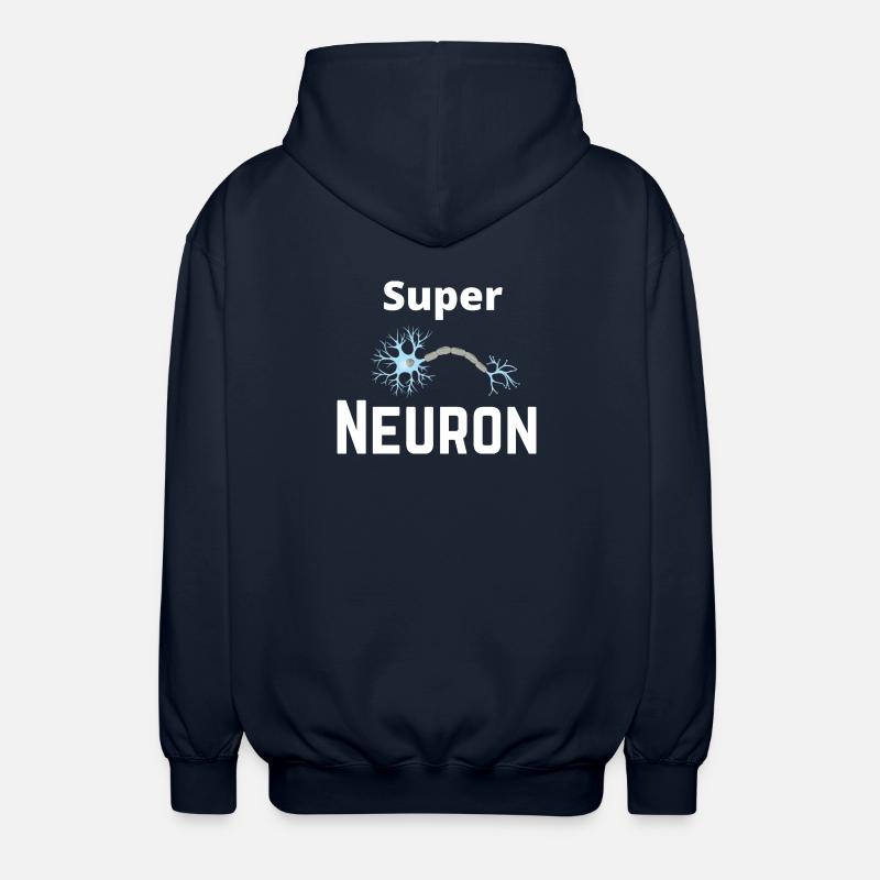 Super Neuron Network - Unisex Hooded Jacket - navy