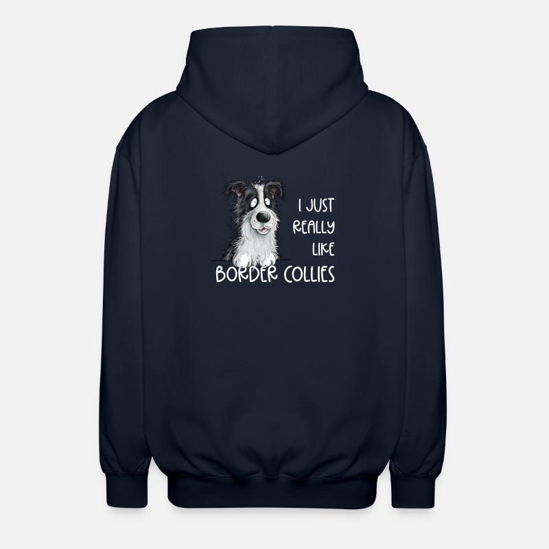 Drolliger Border Collie Hund Spruch - Unisex Kapuzenjacke - Navy