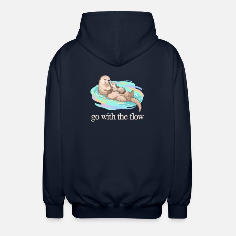 Nimm das Flow Otter Duo - Unisex Kapuzenjacke - Navy