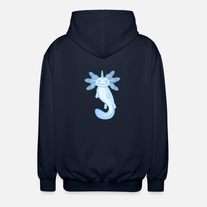 Axolotl bleu - Veste à capuche unisexe - marine