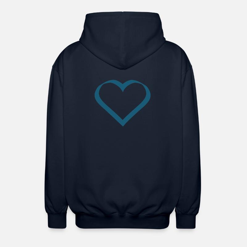 Saint-Valentin, Saint-Valentin, Saint-Valentin - Veste à capuche unisexe - marine