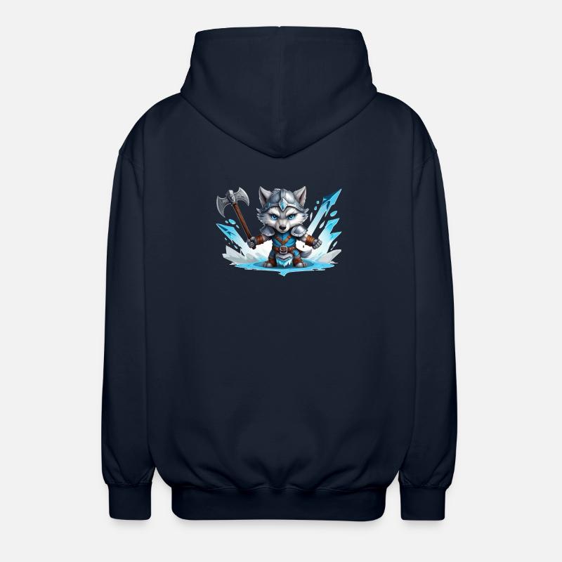 Viking Wolf Warrior - Unisex Hooded Jacket - navy