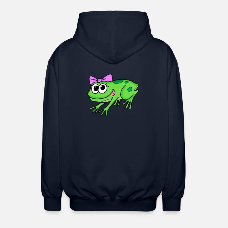 Frosch Mädchen Dame - Unisex Kapuzenjacke - Navy