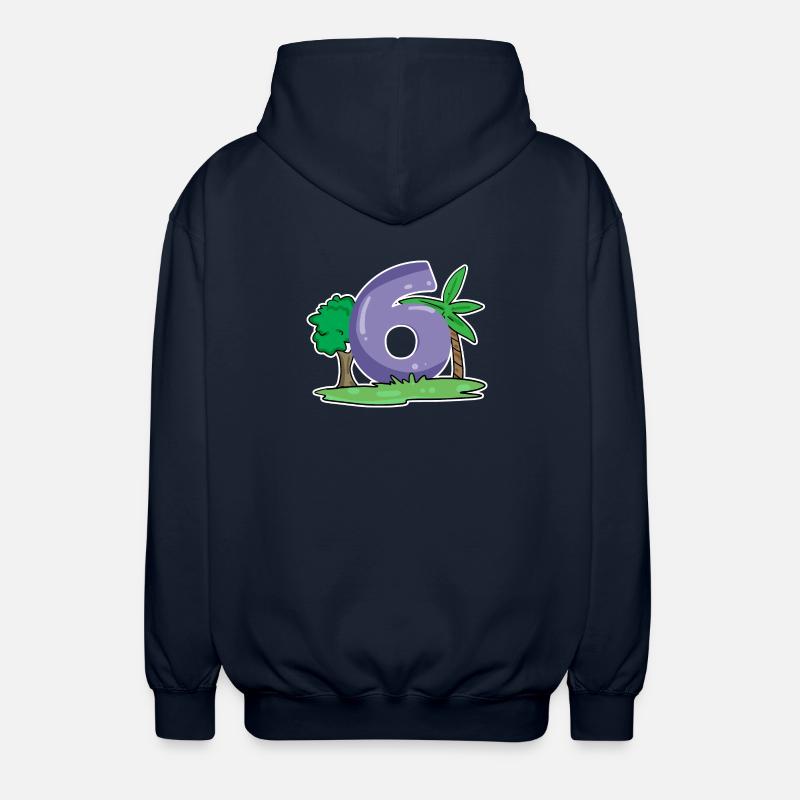 Nummer 6 Muster - Unisex Kapuzenjacke - Navy