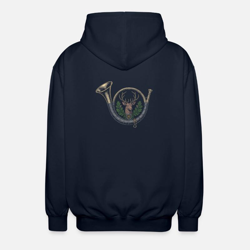 bugle - Unisex Hooded Jacket - navy