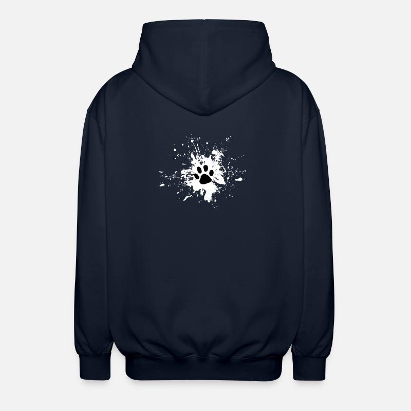 Pawprint Spritz Muster - Unisex Kapuzenjacke - Navy