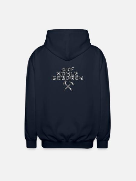 AUF KOHLE GEBOREN - Unisex Kapuzenjacke - Navy