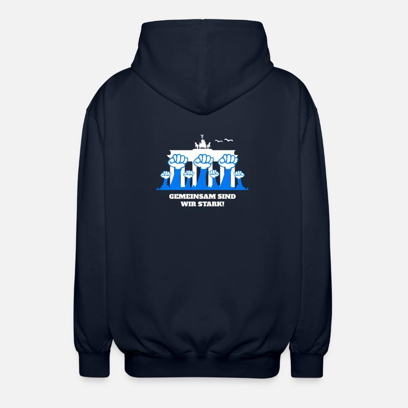 Ensemble, nous sommes forts - Veste à capuche unisexe - marine
