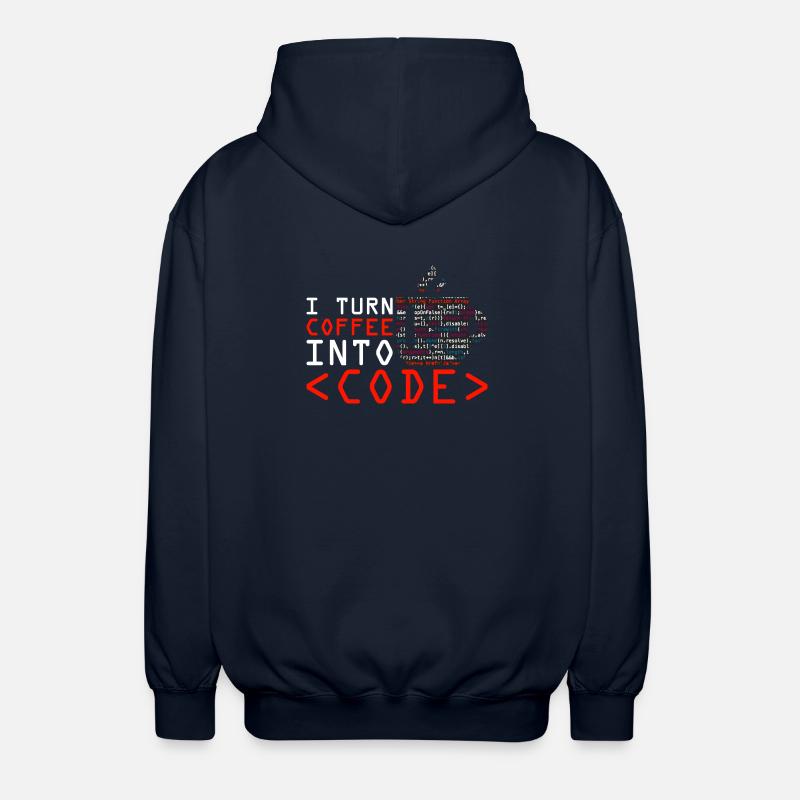 Aus Kaffee Code generieren Programmierer - Unisex Kapuzenjacke - Navy