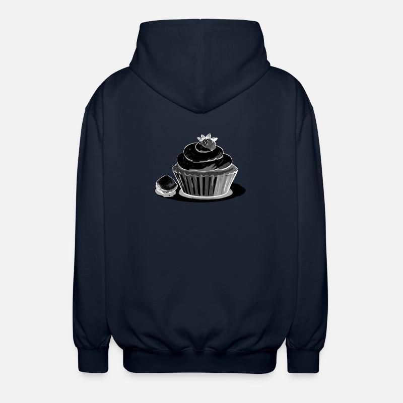 Cupcake Strawberry - Unisex Hooded Jacket - navy