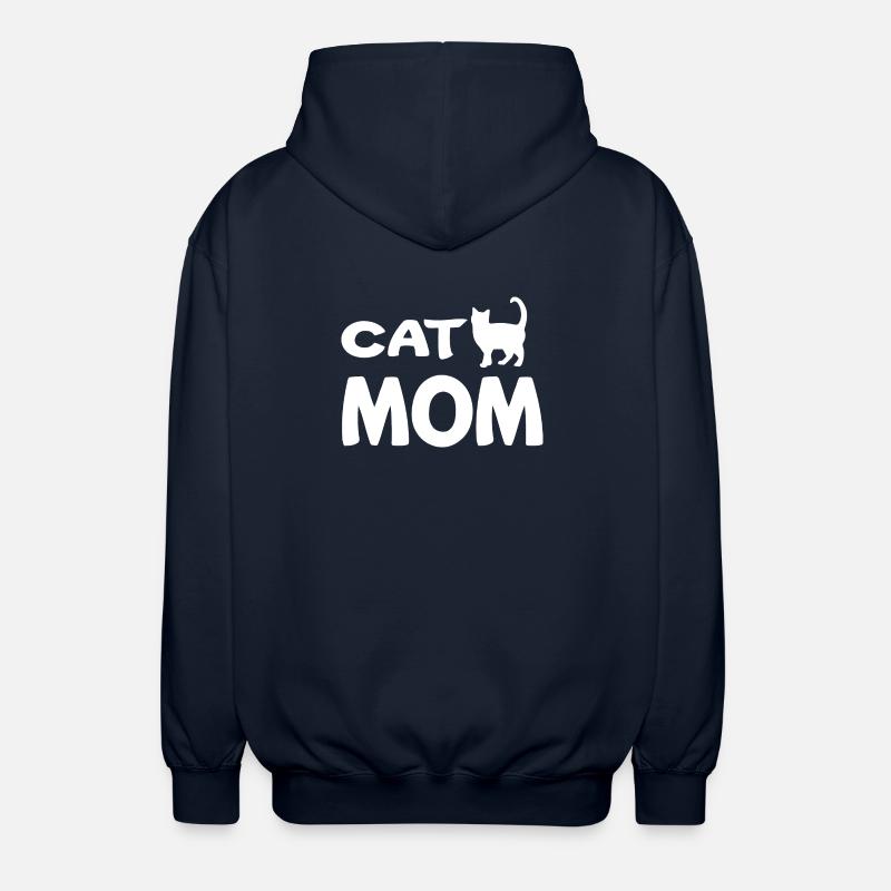Cat Mom - Veste à capuche unisexe - marine
