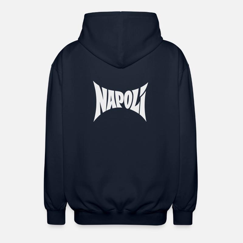 Napoli Typografie Design - Unisex Kapuzenjacke - Navy