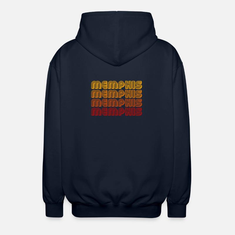 Memphis Gradient Block Pattern - Unisex Kapuzenjacke - Navy