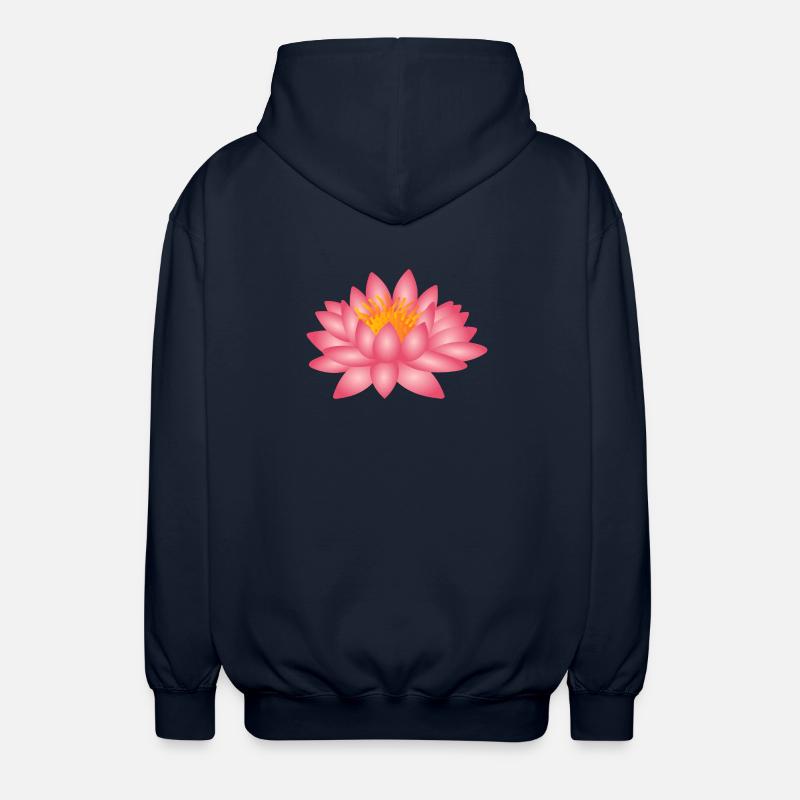 Fleur de lotus de yoga - Veste à capuche unisexe - marine