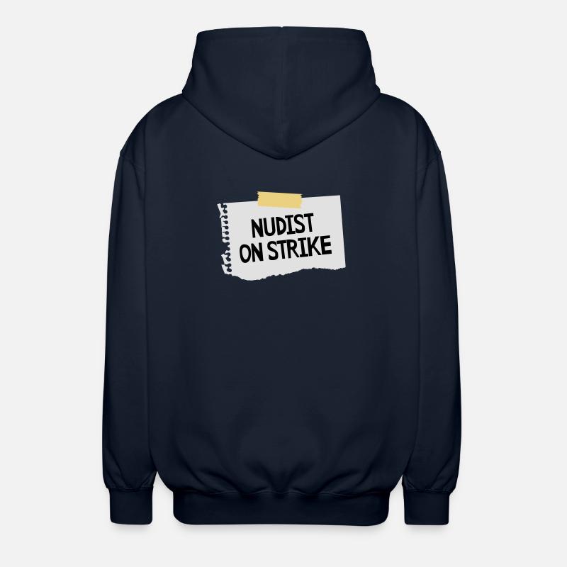 Nudist on strike - Unisex Kapuzenjacke - Navy