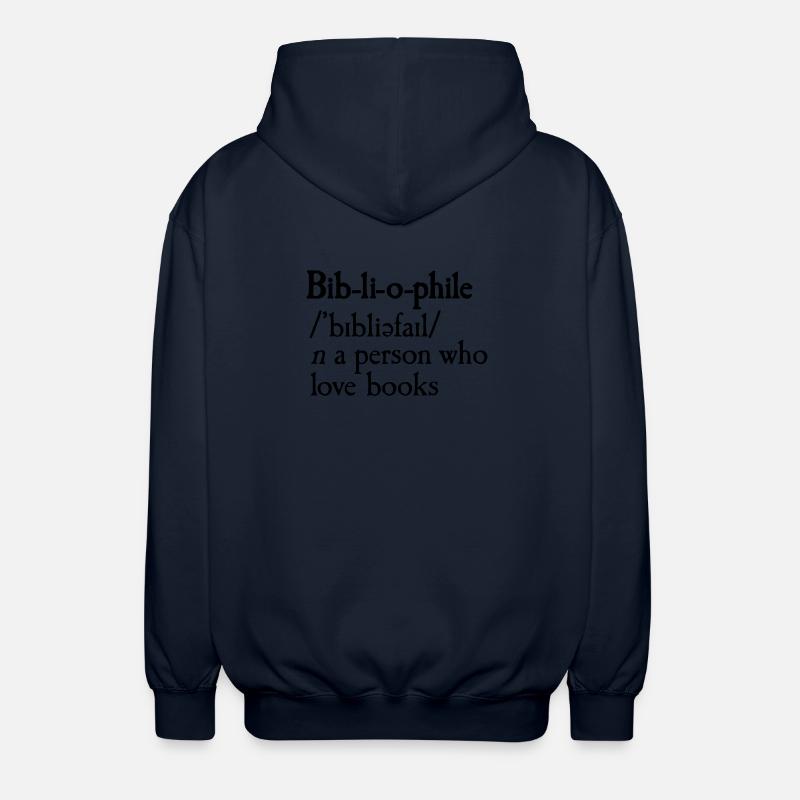 Bibliophile dictionary definition - Unisex Kapuzenjacke - Navy