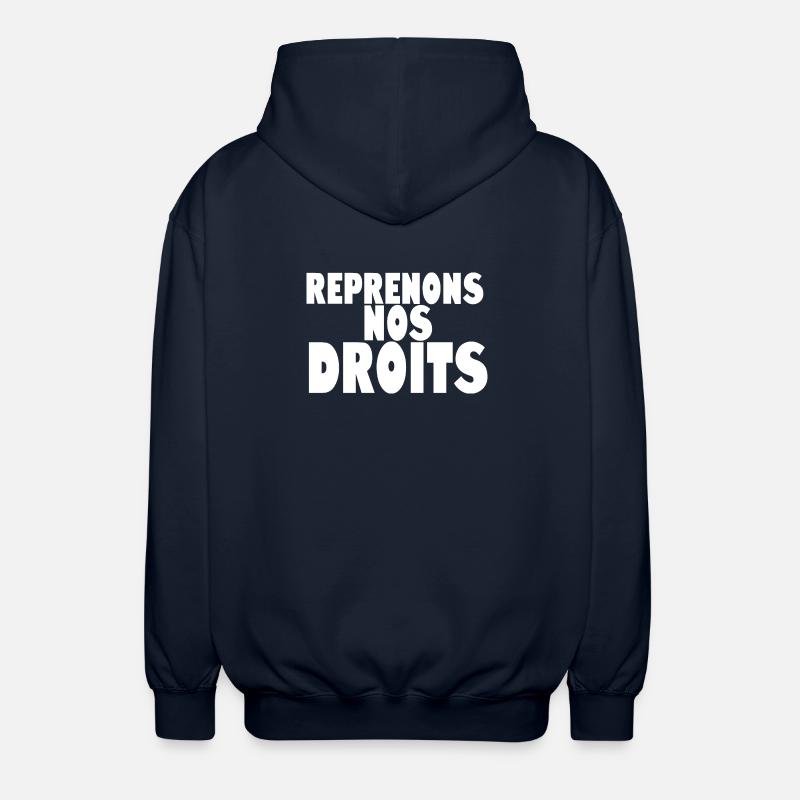Reprenons nos doits - Veste à capuche unisexe - marine