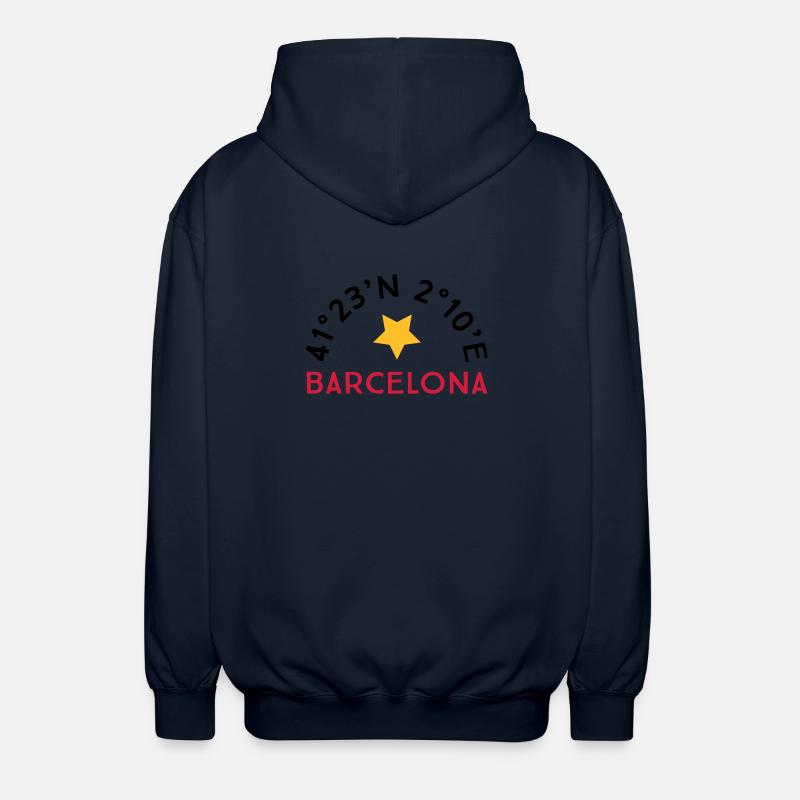 Barcelone - Veste à capuche unisexe - marine