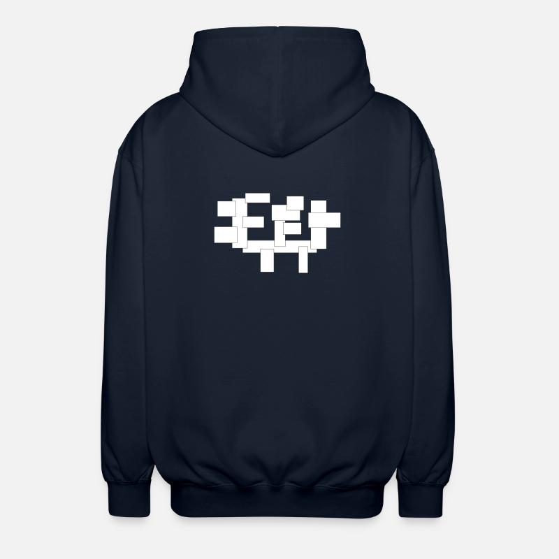 rectangles simplement des carrés en composition - Veste à capuche unisexe - marine