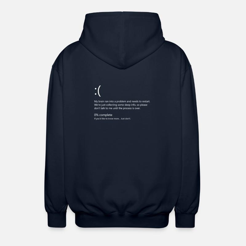 Brain Crash Tshirt - Unisex Hooded Jacket - navy