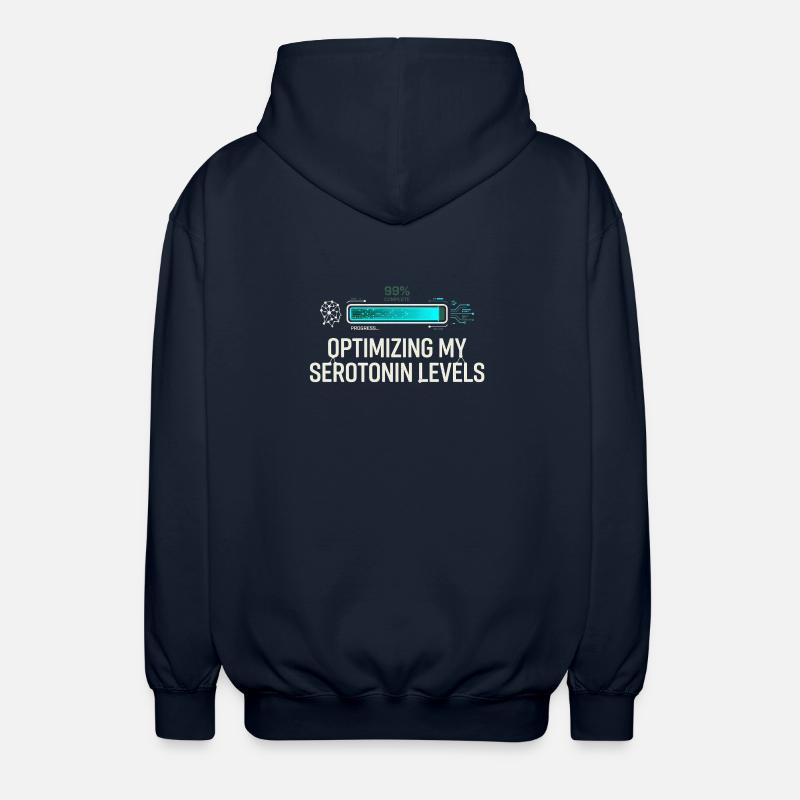 Serotonin Optimizing - Unisex Hooded Jacket - navy