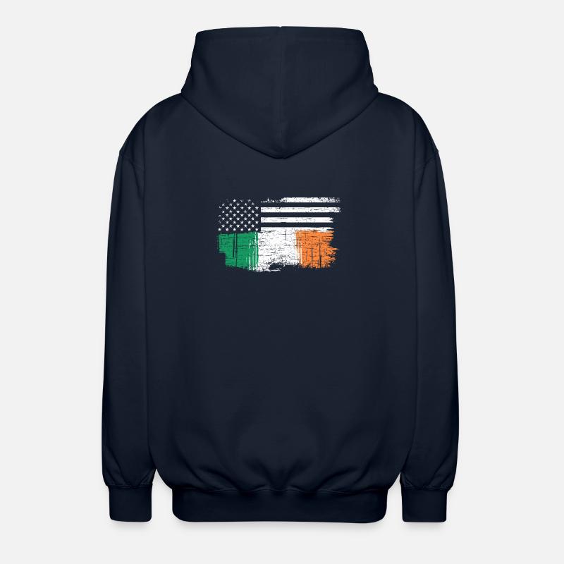Drapeau irlandais avec étoiles - Veste à capuche unisexe - marine