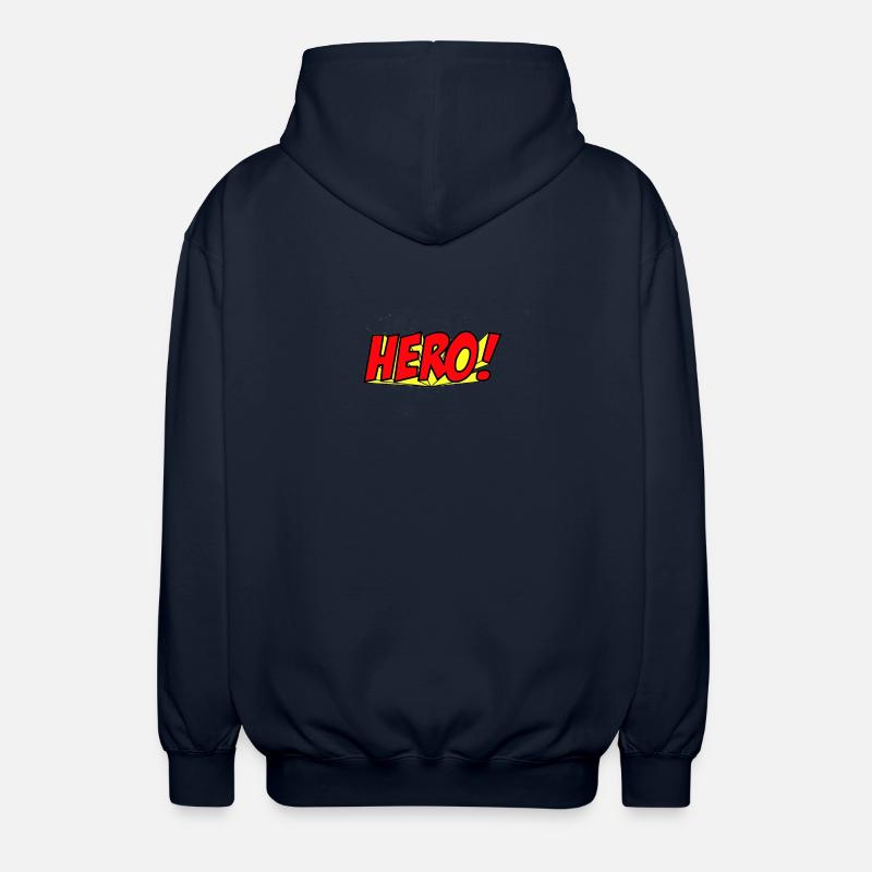Superhelden Comics Geschichte Illustration - Unisex Kapuzenjacke - Navy